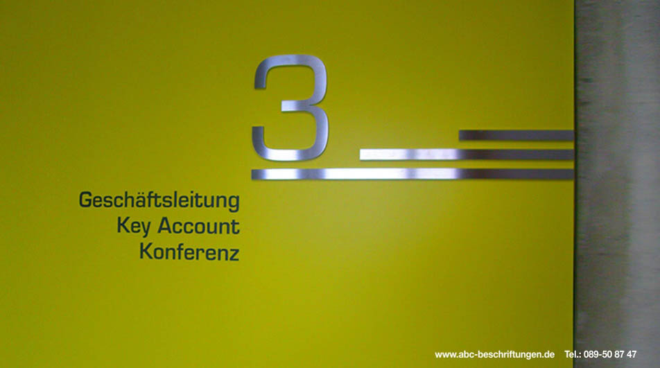 3D Schriften ABC Beschriftungsbedarf GmbH München.