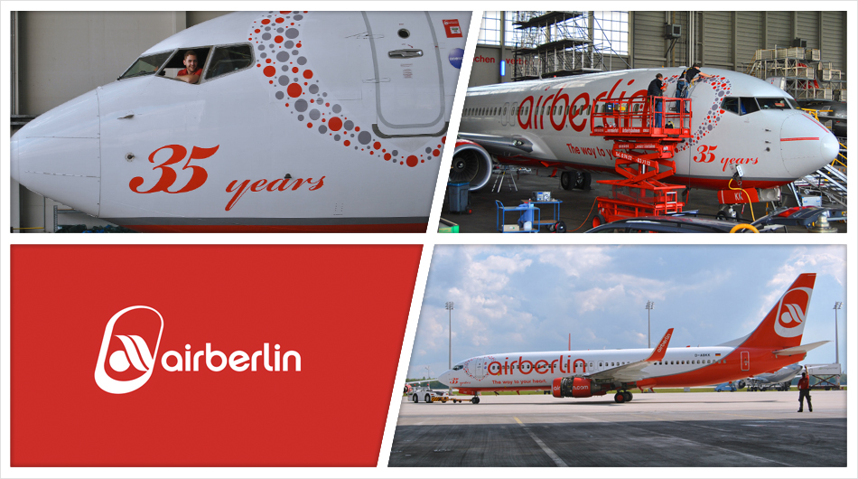 Air Berlin 35 Jahre ABC Beschriftungsbedarf GmbH München