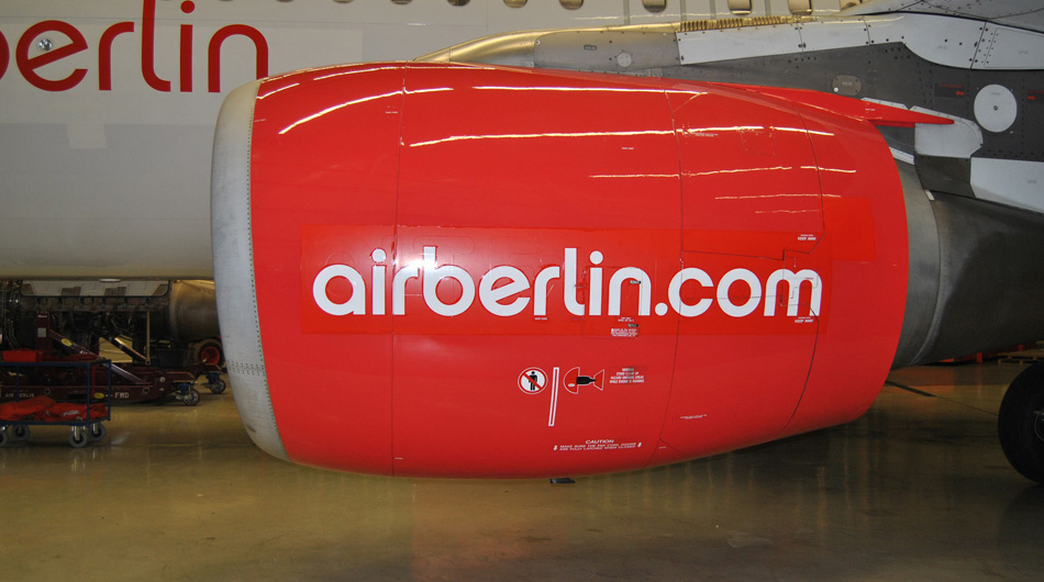 Flugzeugbeschriftung Air Berlin Logo 2012 ABC Beschriftungsbedarf GmbH München