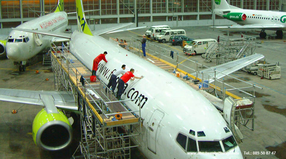 Flugzeugbeschriftung DBA Puma 2006 ABC Beschriftungsbedarf München