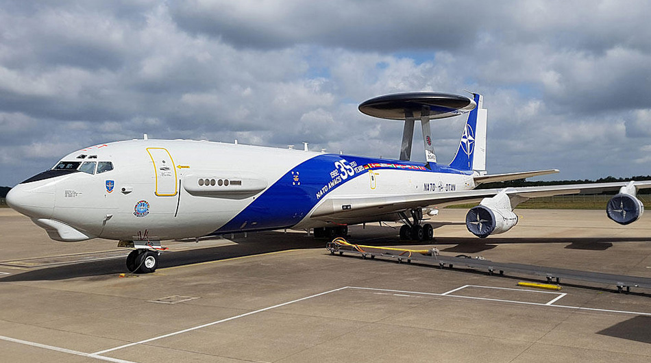 Flugzeugbeschriftung Nato E-3A Component ABC Beschriftungsbedarf GmbH München