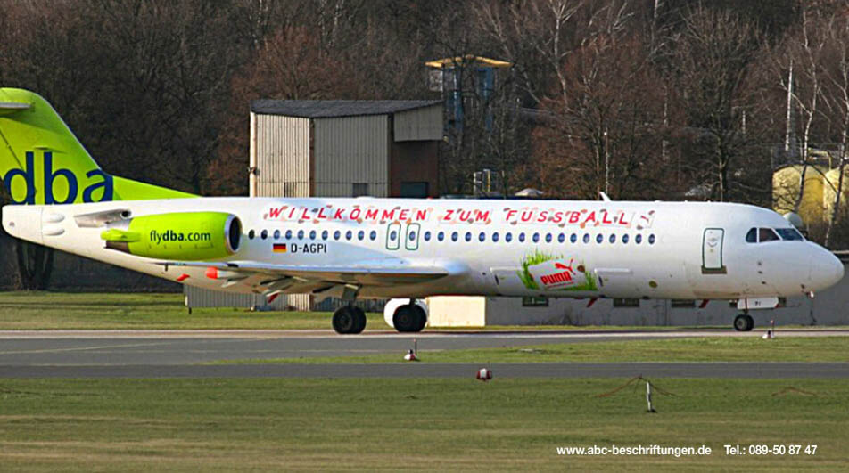 Flugzeugbeschriftung ABC Beschriftungsbedarf München