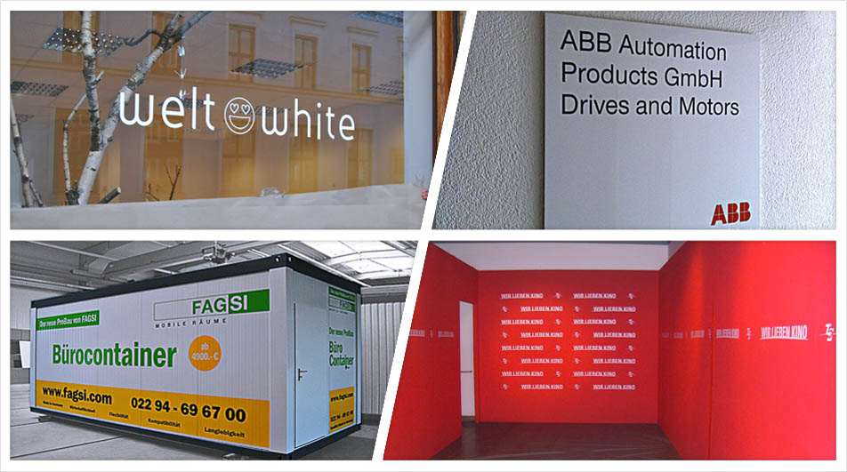 Folienbeschriftungen ABC Beschriftungsbedarf GmbH München